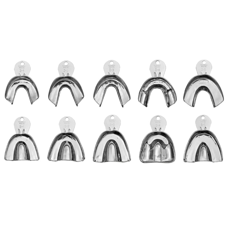 Moldeira Inox Adulto Lisa Kit 10un - Tecnodent