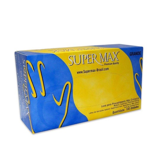 Luva Látex para Procedimento com Pó - Supermax