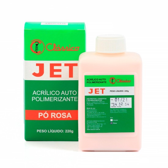 Resina Acrílica Autopolimerizável Jet Pó Rosa- Clássico