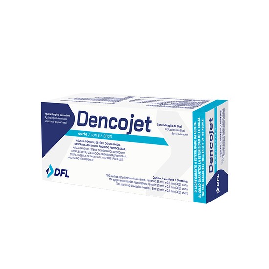 Agulha Gengival Dencojet Curta 30g- DFL
