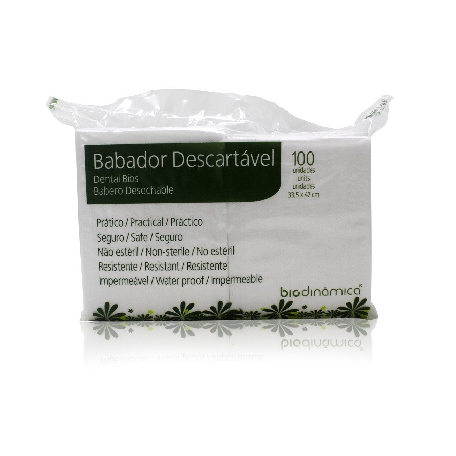 Babador Descartável Impermeável 100un - Biodinamica