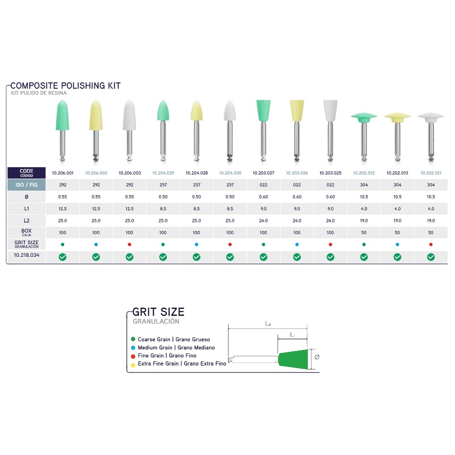 Kit Polimento de Resina Completo CA  - Microdont