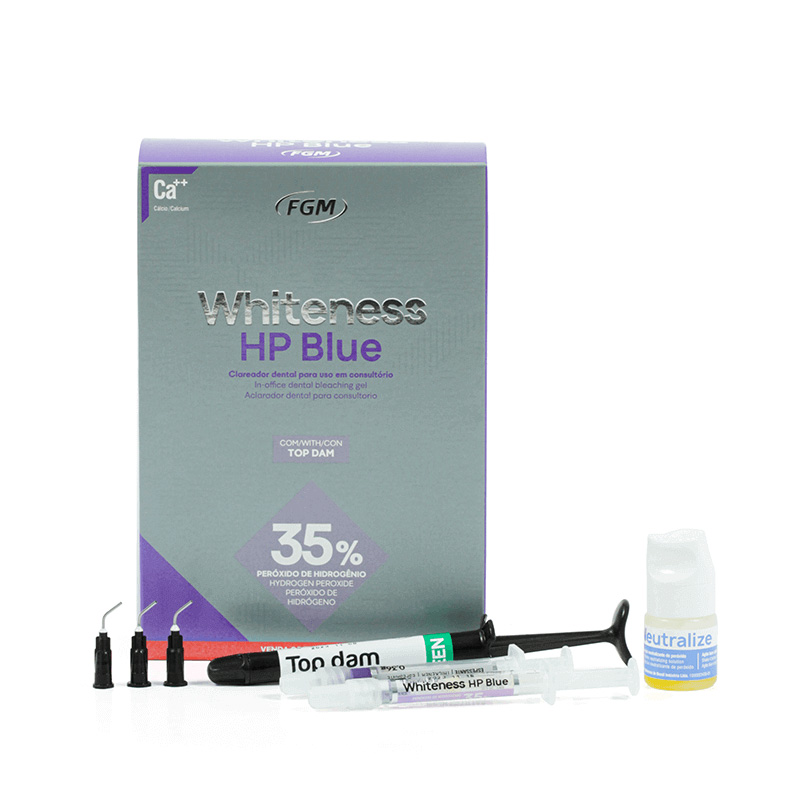 Kit Clareador Whiteness HP Blue 35% para 3 pacientes- FGM