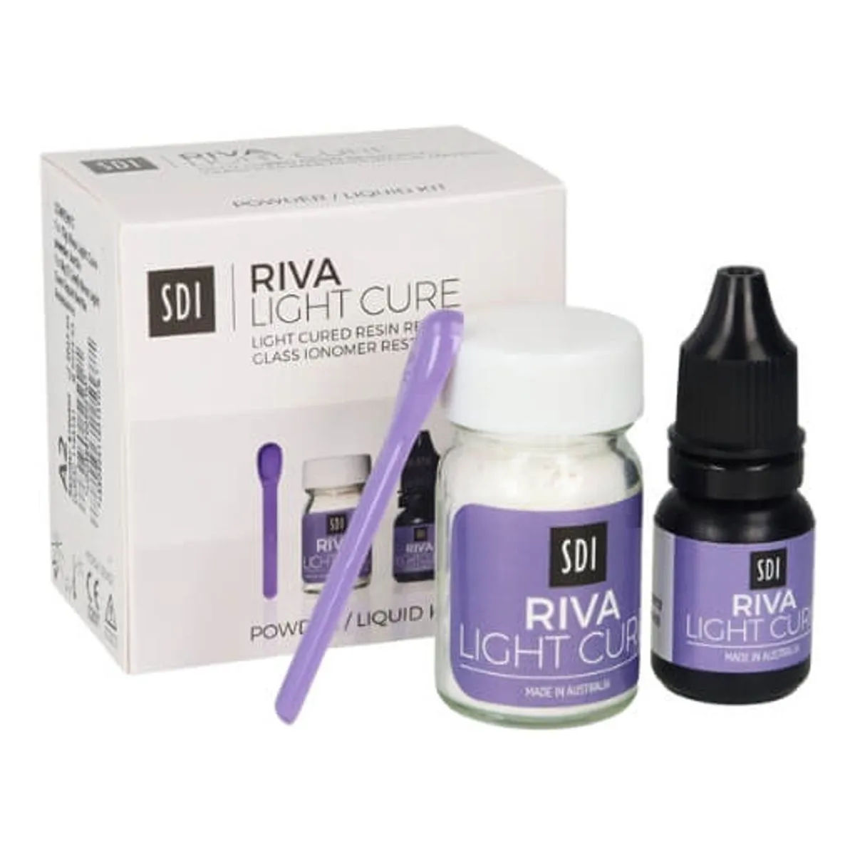 Ionômero de Vidro Powder/Liquid Restaurador Riva Light Cure A2 Kit - SDI