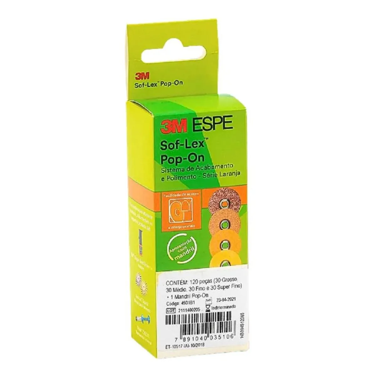 Kit Discos Sof-Lex Pop-On 1/2 Laranja Com Mandril – 3M