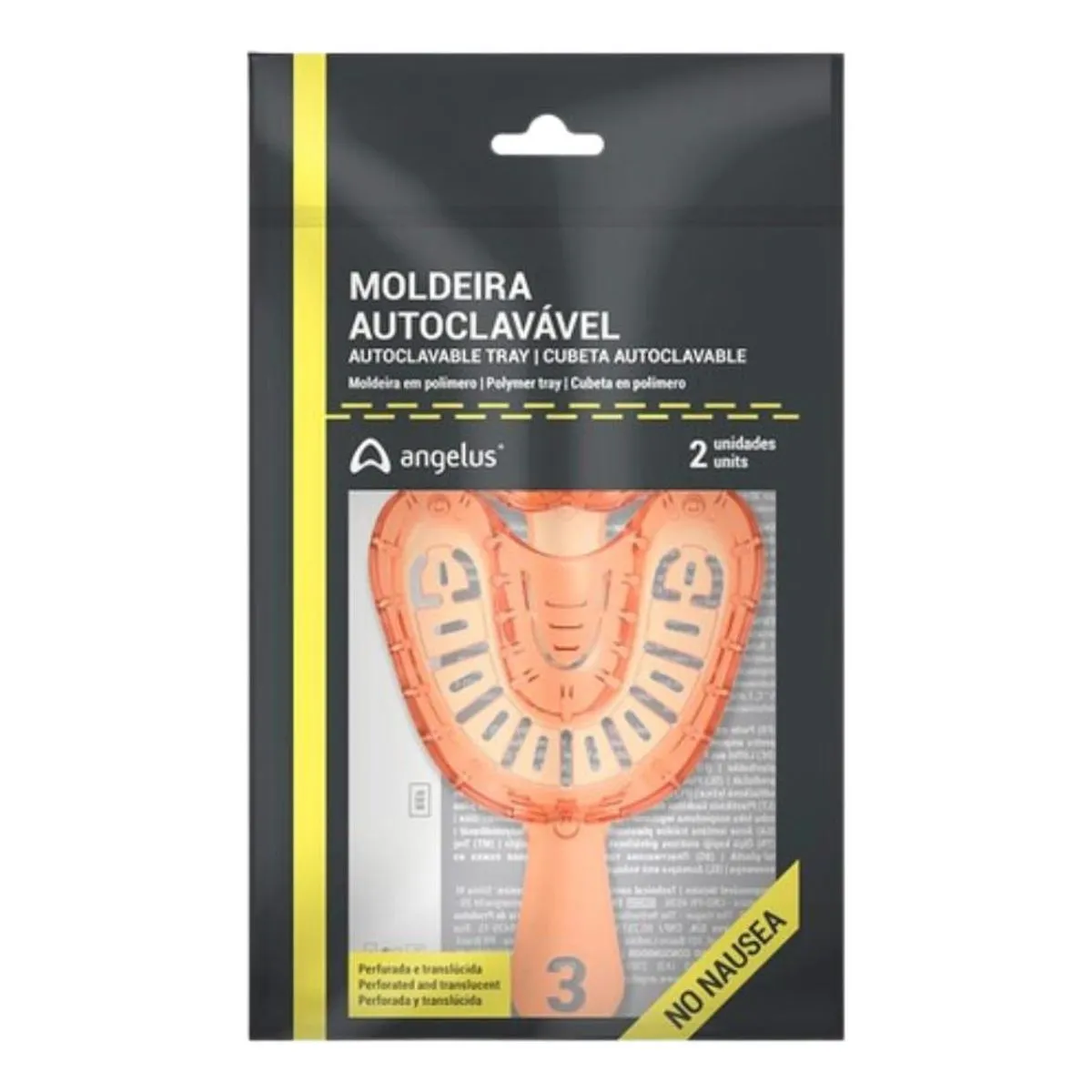 Moldeira Total Adulto Perfurada Plástico Par - Angelus