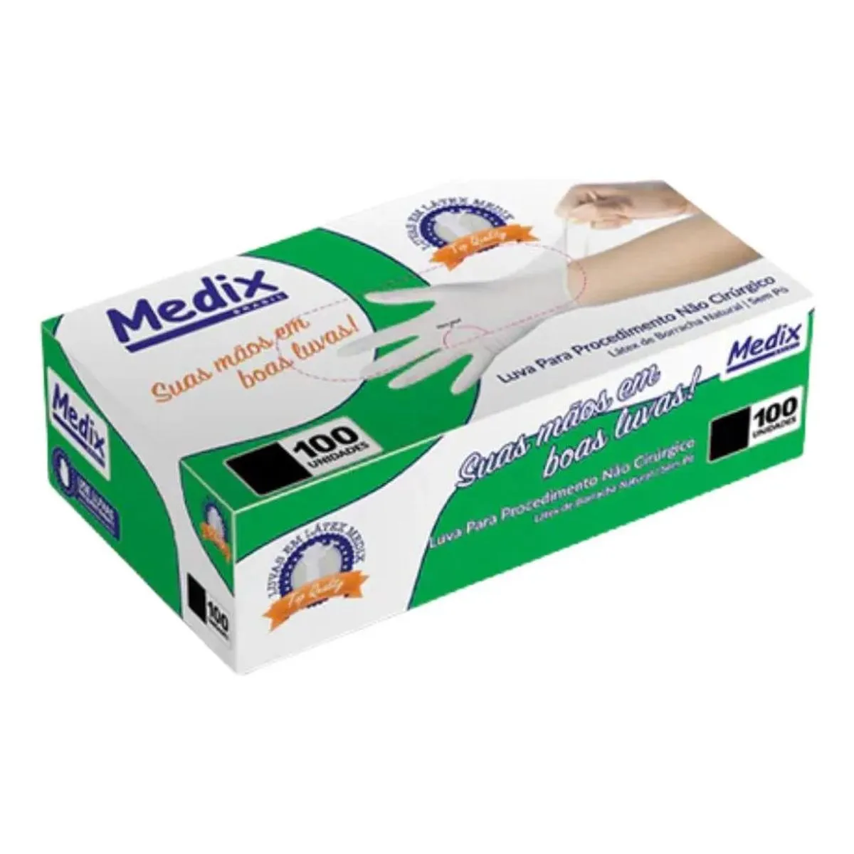 Luva de Látex Sem Pó - Medix