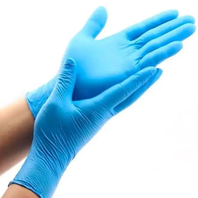 Luva de Nitrilo Azul Sem Pó - Medix