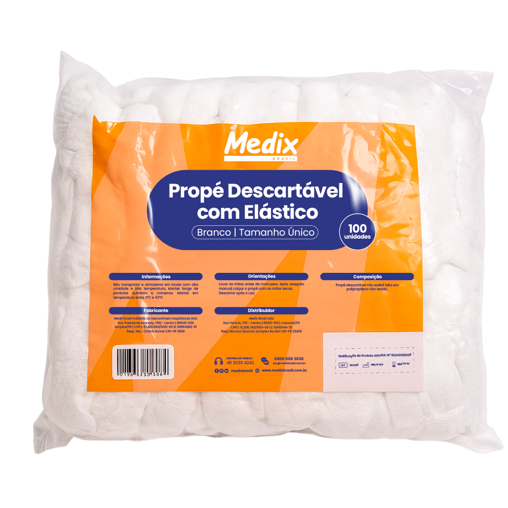 Propé Descartável Branco - Medix
