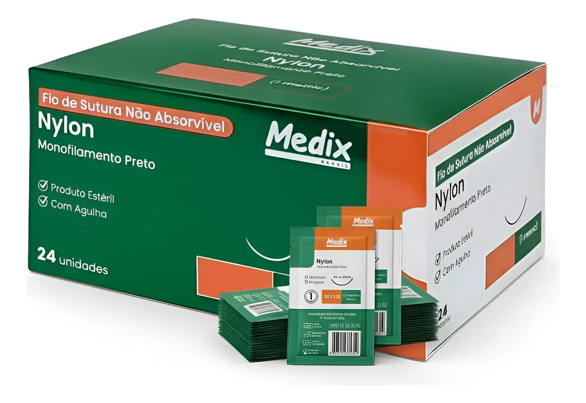 Fio de Sutura Nylon (4-0 Ag-3/8-20mm) - Medix