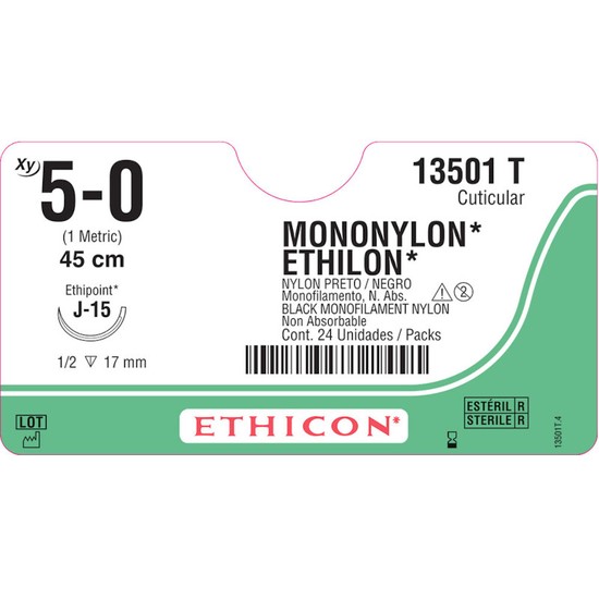 Fio de Sutura Mononylon (5.0 Ag-1/2-17mm)- Ethicon