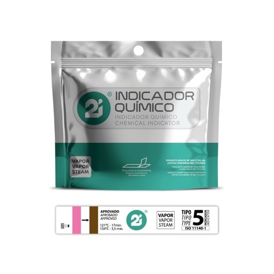 Indicador Químico Integrador Classe 5 para Autoclave (Tipo 5) - 2I