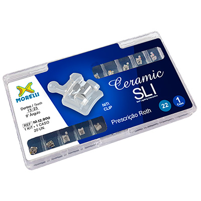 Kit de Bráquetes Autoligado 01 caso Presc. Roth  Ceramic SLI .022