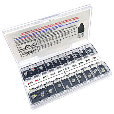 Kit de Bráquetes 01 caso Presc. Roth  PolySafira 022