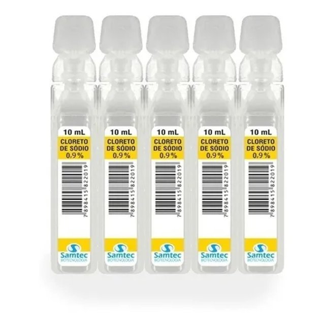 Soro Fisiológico 0,9% em Flaconete 5un 10ml
